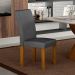 Conjunto com 2 Cadeiras Napoli 100% MDF Veludo Chumbo e Freijó