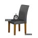 Conjunto com 2 Cadeiras Napoli 100% MDF Veludo Chumbo e Freijó