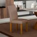 Conjunto com 2 Cadeiras Napoli 100% MDF Veludo Marrom e Freijó