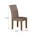 Conjunto com 2 Cadeiras Napoli 100% MDF Veludo Marrom e Freijó