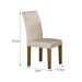 Conjunto com 2 Cadeiras Napoli 100% MDF Veludo Palha e Freijó