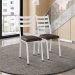 Conjunto com 2 Cadeiras New Revestimento Sintético Cacau e Branco