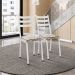 Conjunto com 2 Cadeiras New Revestimento Sintético Cedro e Branco