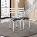 Conjunto com 2 Cadeiras New Revestimento Sintético Cinza Mosaico e Branco