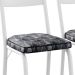 Conjunto com 2 Cadeiras New Revestimento Sintético Cinza Mosaico e Branco