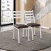 Conjunto com 2 Cadeiras New Revestimento Sintético Imbuia e Branco