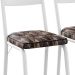 Conjunto com 2 Cadeiras New Revestimento Sintético Palha Mosaico e Branco