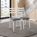 Conjunto com 2 Cadeiras New Revestimento Sintético Platina e Branco
