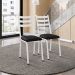 Conjunto com 2 Cadeiras New Revestimento Sintético Preto Brilho e Branco