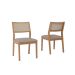 Conjunto com 2 Cadeiras Oiti Linho Bege e Madeira