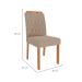Conjunto com 2 Cadeiras Paola Wood Linho Bege e Madeira