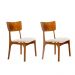 Conjunto com 2 Cadeiras Parma Gold Linho Bege e Imbuia Natural