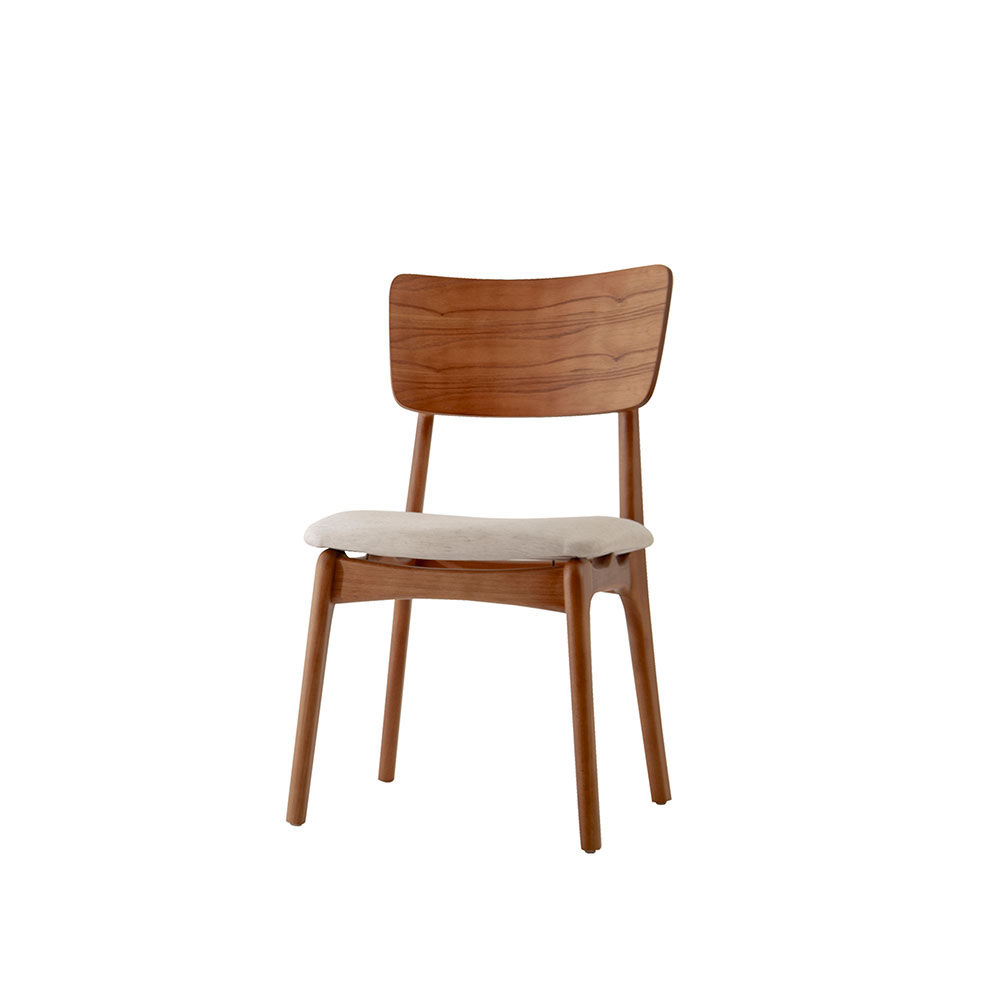 Conjunto com 2 Cadeiras Parma Gold Linho Bege e Imbuia Natural