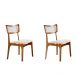Conjunto com 2 Cadeiras Parma Linho Bege e Imbuia Natural