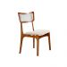Conjunto com 2 Cadeiras Parma Linho Bege e Imbuia Natural
