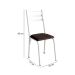 Conjunto com 2 Cadeiras Peters Revestimento Sintético Cacau e Branco