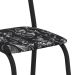 Conjunto com 2 Cadeiras Peters Revestimento Sintético Florido e Preto