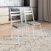 Conjunto com 2 Cadeiras Peters Revestimento Sintético Grafiato e Branco