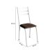 Conjunto com 2 Cadeiras Peters Revestimento Sintético Imbuia e Branco