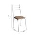 Conjunto com 2 Cadeiras Peters Revestimento Sintético Marrom e Branco