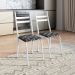 Conjunto com 2 Cadeiras Peters Revestimento Sintético Silver e Branco