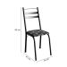 Conjunto com 2 Cadeiras Peters Revestimento Sintético Silver e Preto