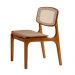Conjunto com 2 Cadeiras Prada Premium Linho Bege e Imbuia Natural