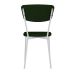 Conjunto com 2 Cadeiras Retrô Poliéster Verde Musgo e Branco