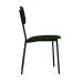 Conjunto com 2 Cadeiras Retrô Poliéster Verde Musgo e Preto
