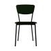 Conjunto com 2 Cadeiras Retrô Poliéster Verde Musgo e Preto