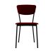 Conjunto com 2 Cadeiras Retrô Poliéster Vermelho e Preto