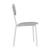 Conjunto com 2 Cadeiras Retrô Revestimento Sintético Cinza Claro e Branco