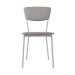 Conjunto com 2 Cadeiras Retrô Revestimento Sintético Cinza Claro e Branco