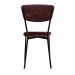 Conjunto com 2 Cadeiras Retrô Revestivemento Sintético Café e Preto