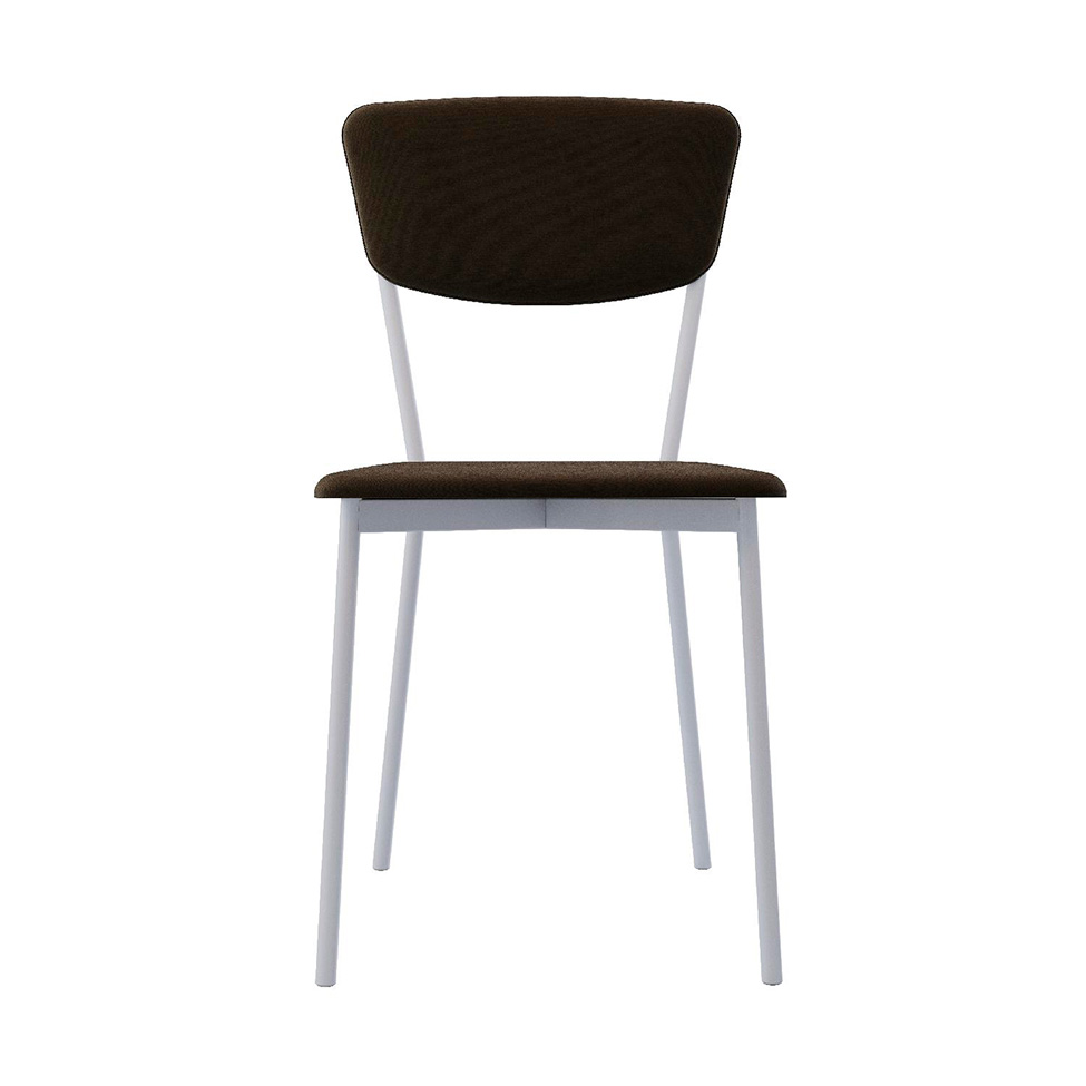 Conjunto com 2 Cadeiras Retrô Veludo Marrom e Branco