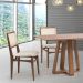 Conjunto com 2 Cadeiras Serena com Tela Natural Algodão Bege Claro e Marrom