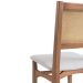 Conjunto com 2 Cadeiras Serena com Tela Nogueira Algodão Cinza Claro e Marrom