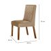 Conjunto com 2 Cadeiras Varsovia Luxo Linho Bege e Imbuia