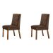 Conjunto com 2 Cadeiras Varsovia Luxo Veludo Marrom e Imbuia