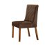 Conjunto com 2 Cadeiras Varsovia Luxo Veludo Marrom e Imbuia