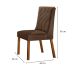 Conjunto com 2 Cadeiras Varsovia Luxo Veludo Marrom e Imbuia