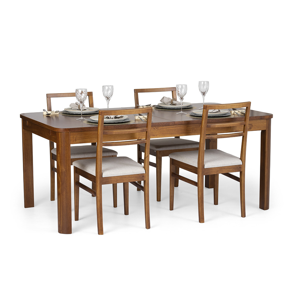 Conjunto com 2 Cadeiras Zuzu Linho Bege e Garapa