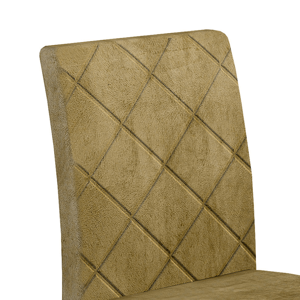 Conjunto com 2 Cadeiras de Jantar Ane Suede Animalle Castor