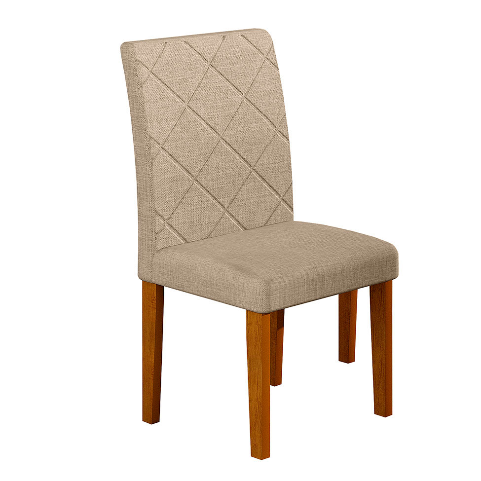 Conjunto com 2 Cadeiras de Jantar Ane Turim Imbuia