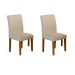 Conjunto com 2 Cadeiras de Jantar Ane Veludo Imbuia