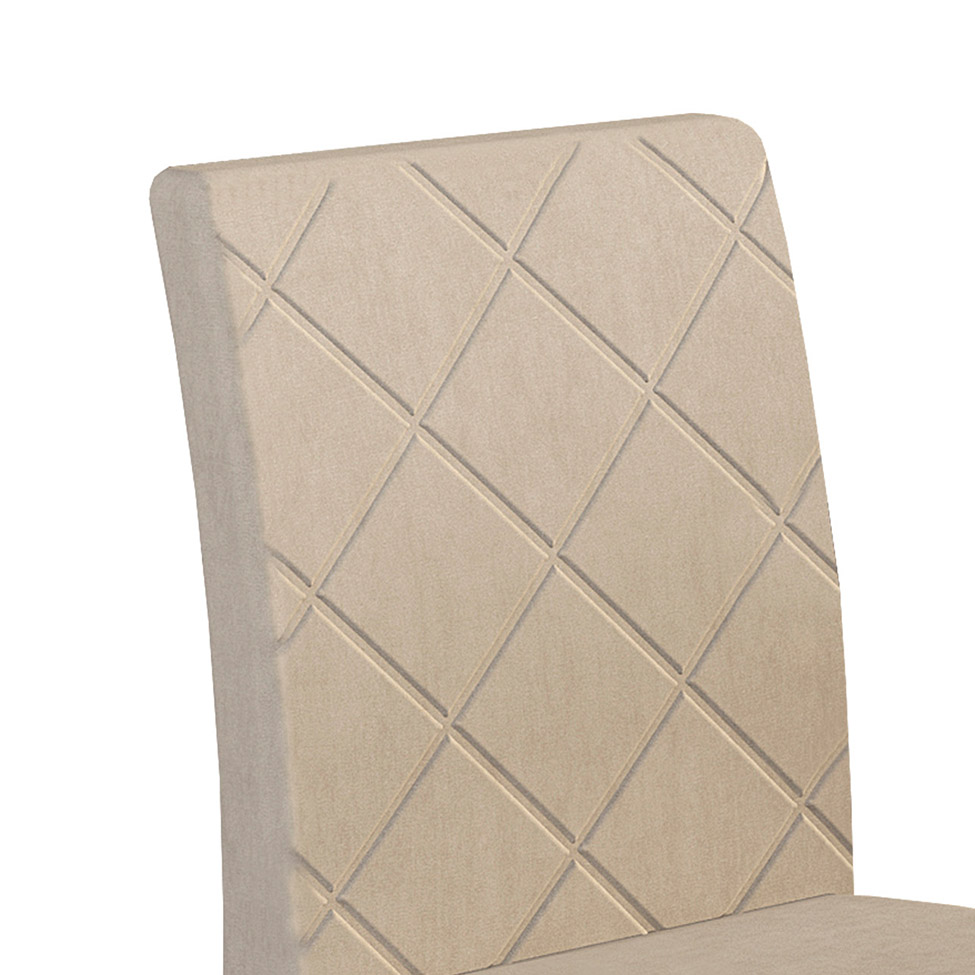 Conjunto com 2 Cadeiras de Jantar Ane Veludo Imbuia