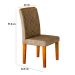 Conjunto com 2 Cadeiras de Jantar Maia Suede Animalle Imbuia