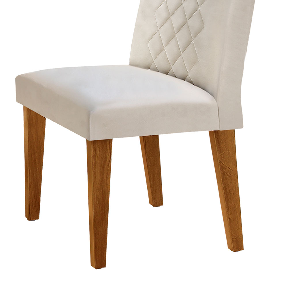 Conjunto com 2 Cadeiras de Jantar Maia Veludo Imbuia
