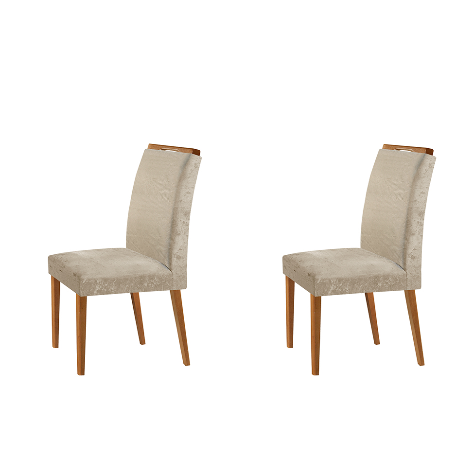 Conjunto com 2 Cadeiras de Jantar Olivia II Capuccino