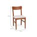 Conjunto com 2 Cadeiras de Jantar Olmo Bege e Garapa